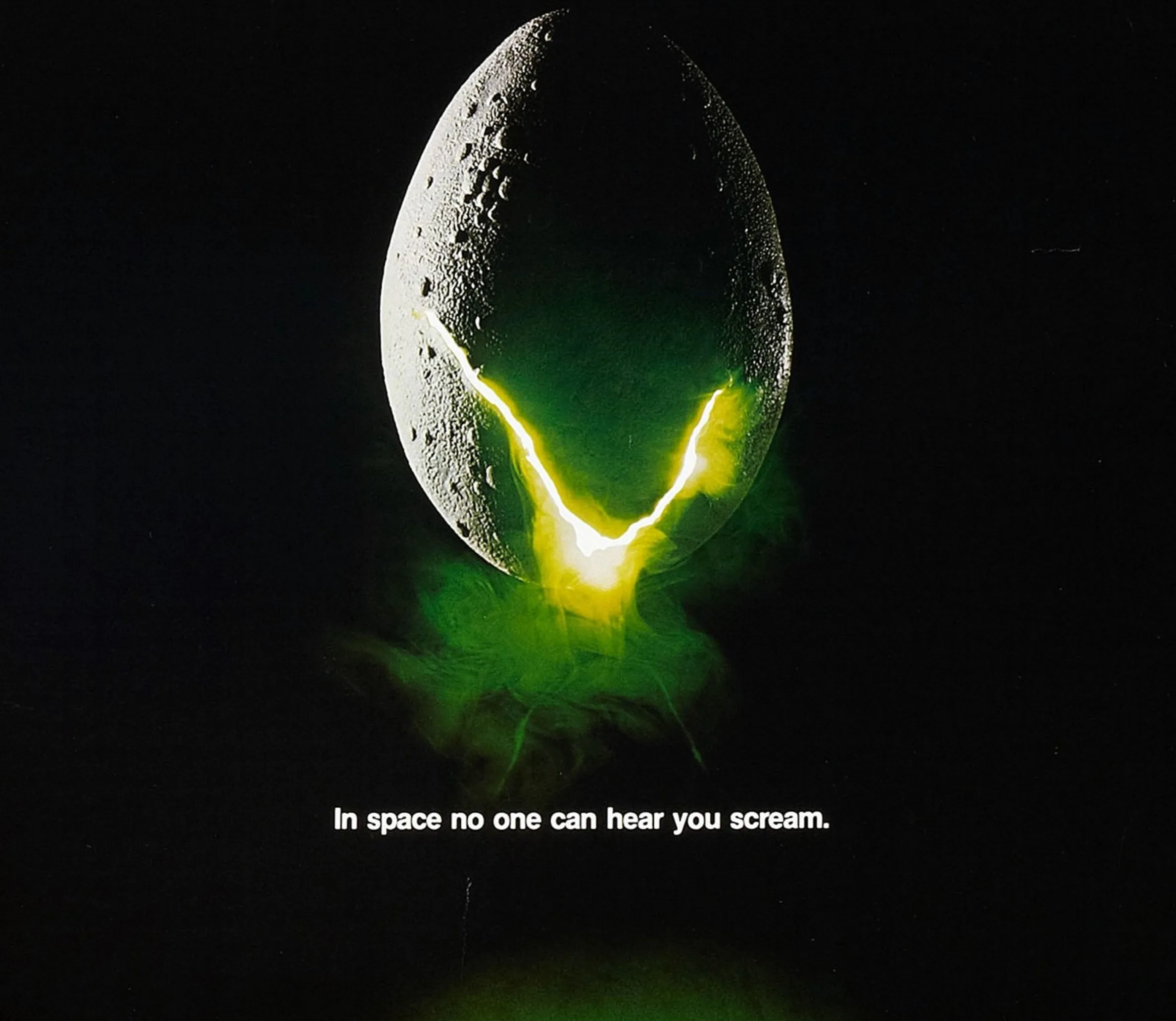 An egg on the poster of the 1979 horror movie 'Alien'