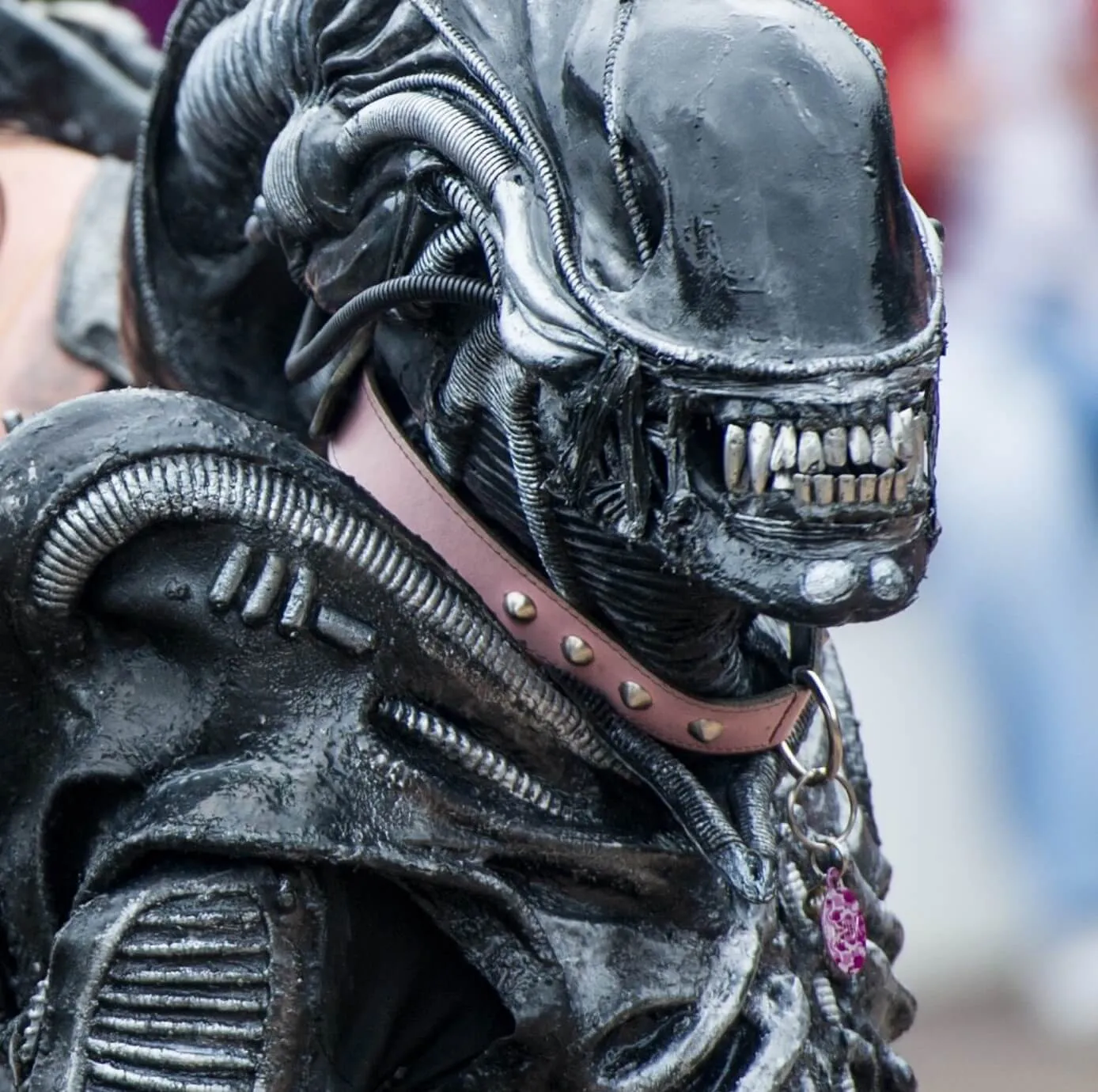 Someone dressed as the Xenomorph from 'Alien'