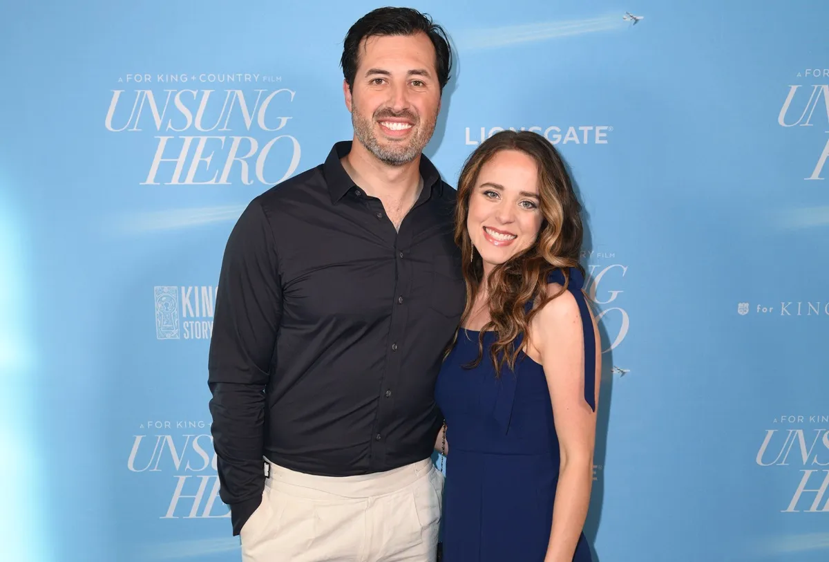 Jeremy Vuolo and Jinger Vuolo attend the "Unsung Hero" screening at Lionsgate on April 17, 2024 in Santa Monica, California