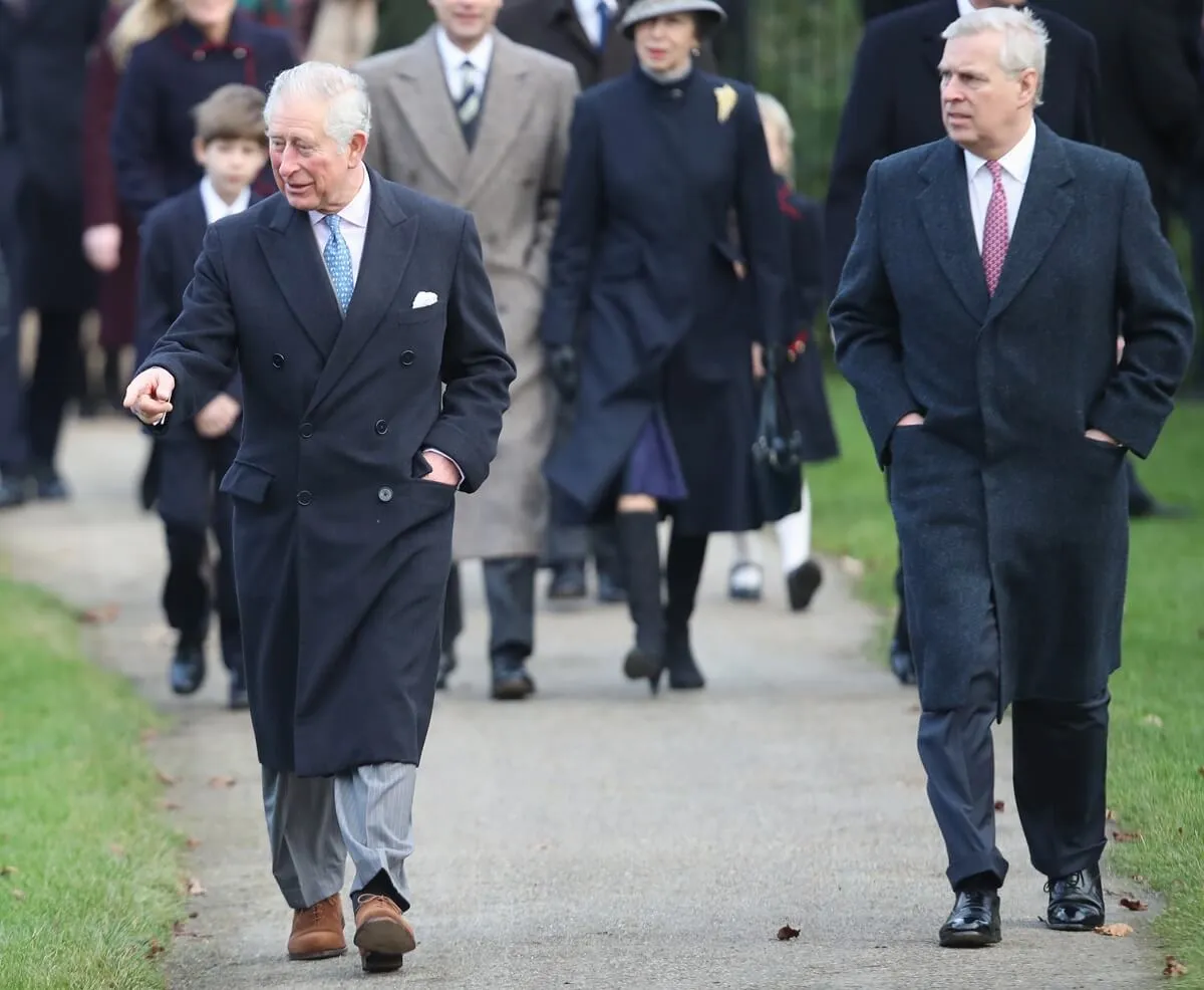 King Charles and Prince Andrew attend Christmas Day church service at Sandringham