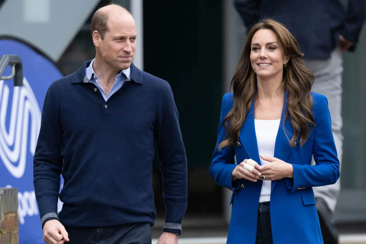 Prince William and Kate Middleton, who both ate the same breakfast in college, walk together